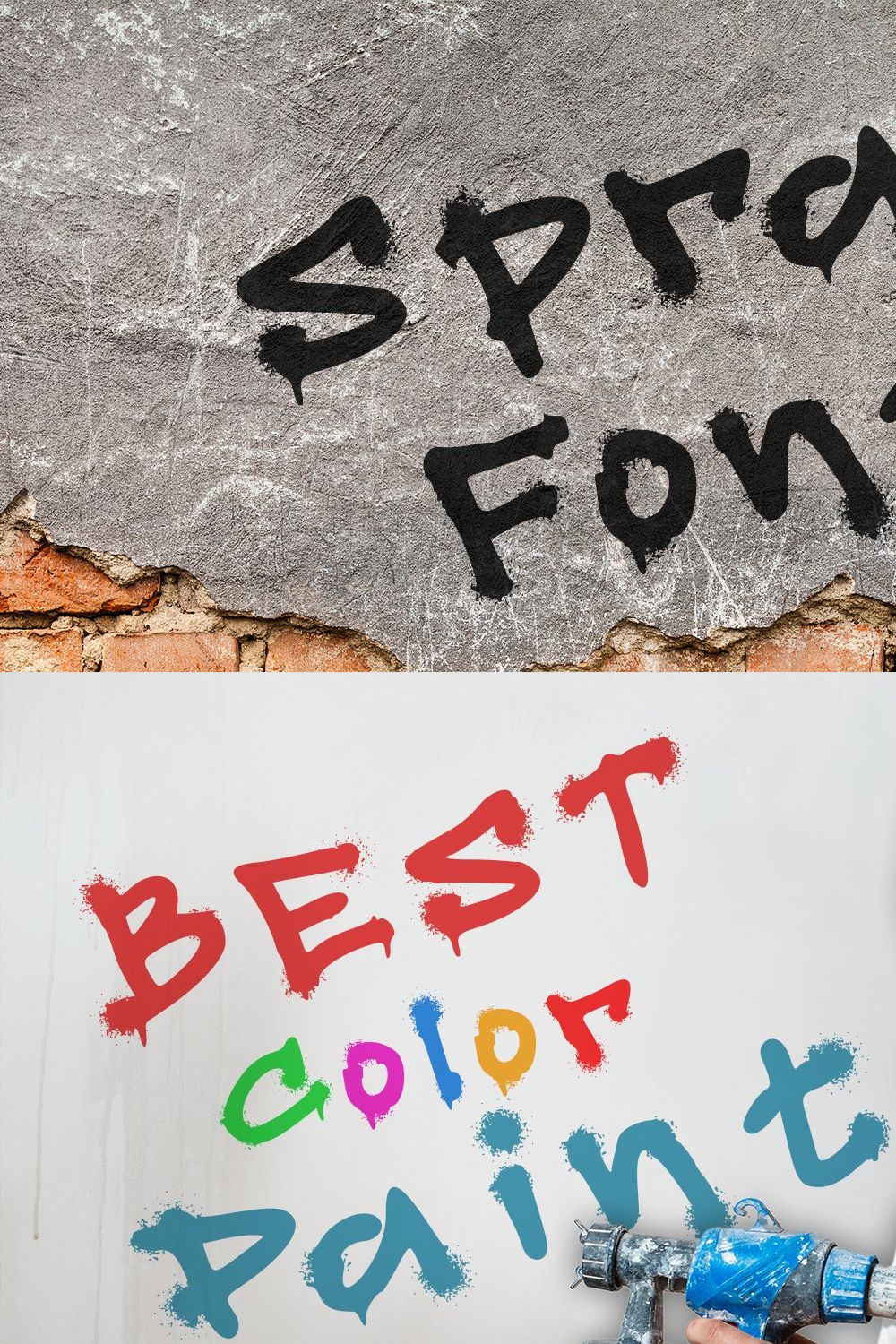 Spray Font pinterest preview image.