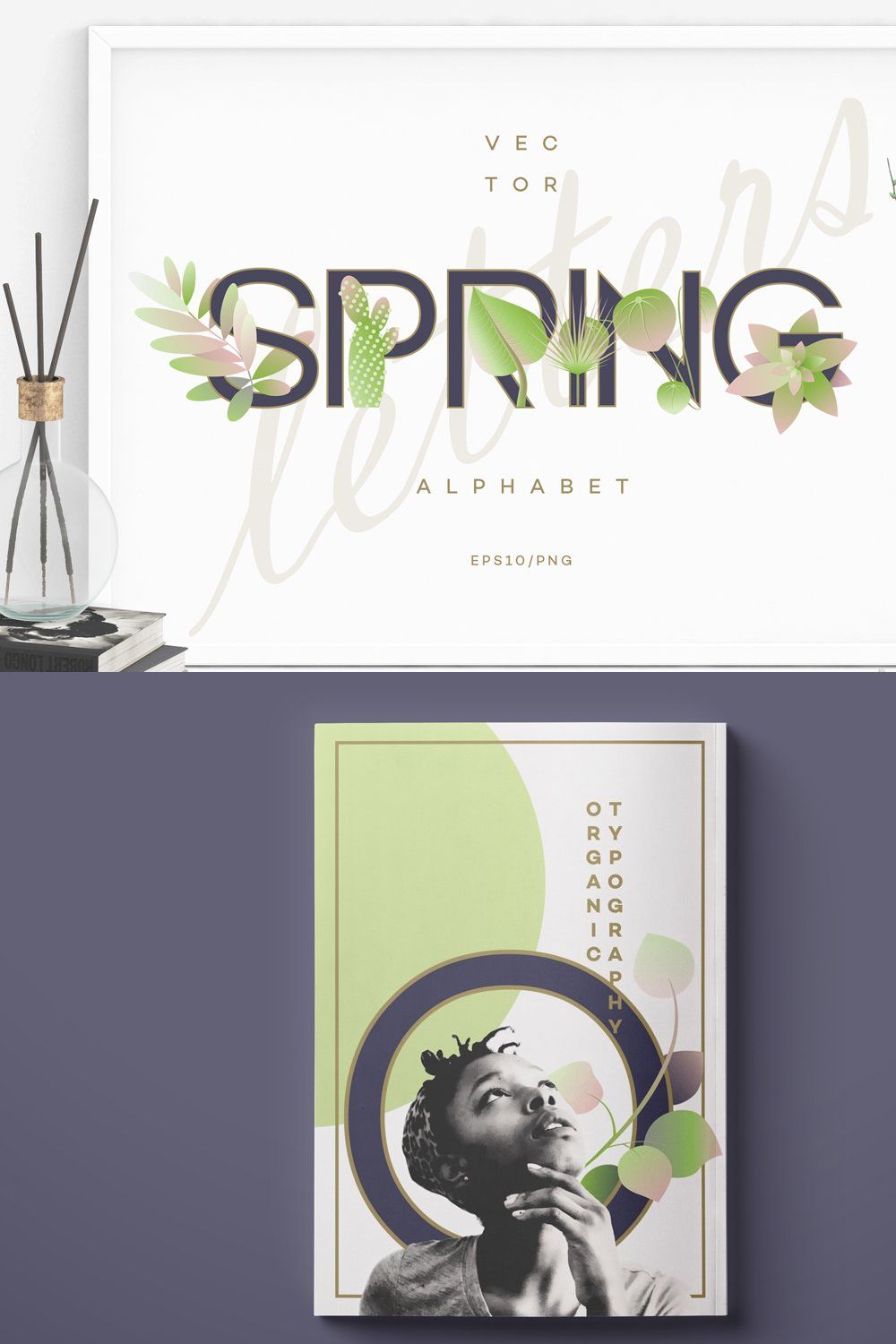 Spring alphabet letters pinterest preview image.