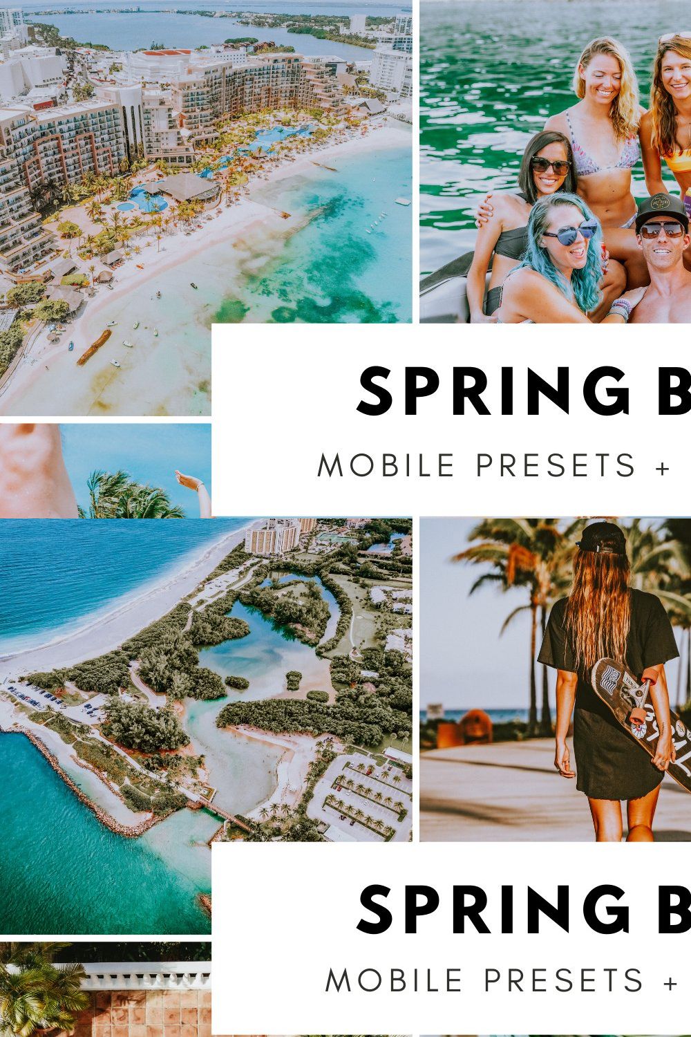 Spring Break Mobile Lightroom Preset pinterest preview image.