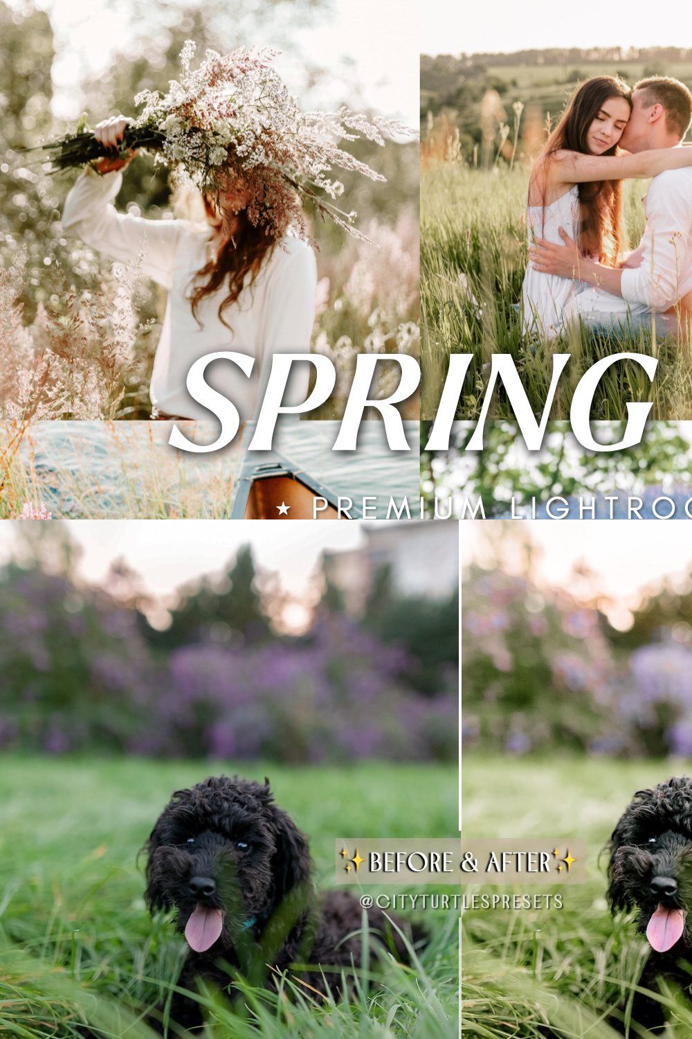 SPRING GLOW Lightroom Presets pinterest preview image.