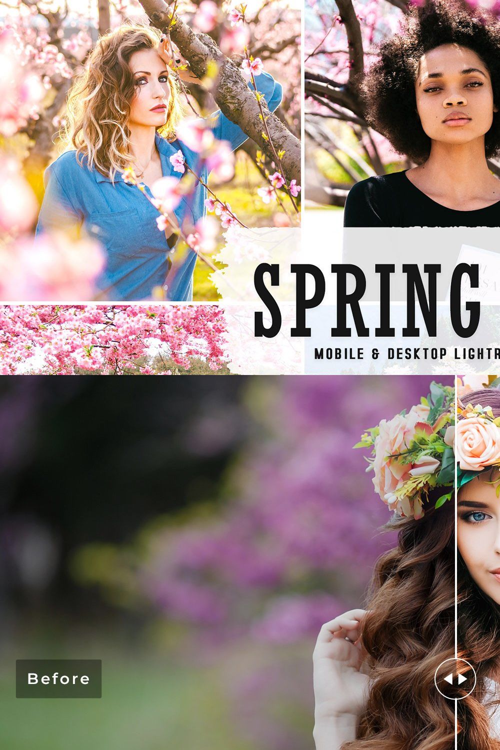 Spring Kiss Pro Lightroom Presets pinterest preview image.