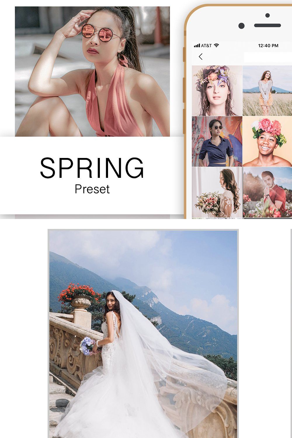 Spring Lightroom Preset pinterest preview image.