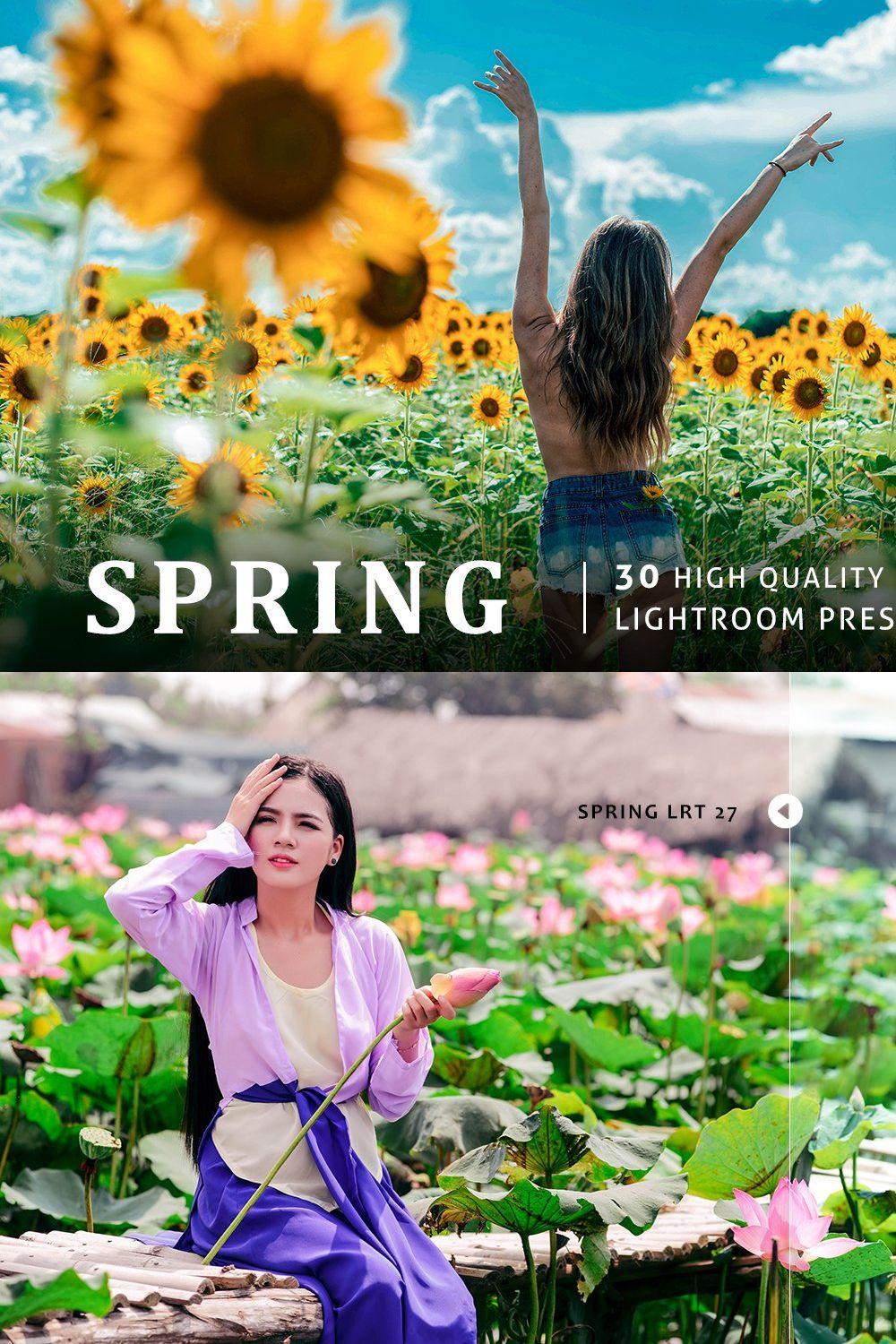 Spring Lightroom Presets pinterest preview image.