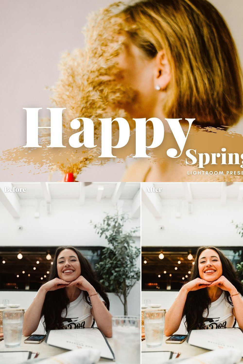 Spring Lightroom Presets pinterest preview image.