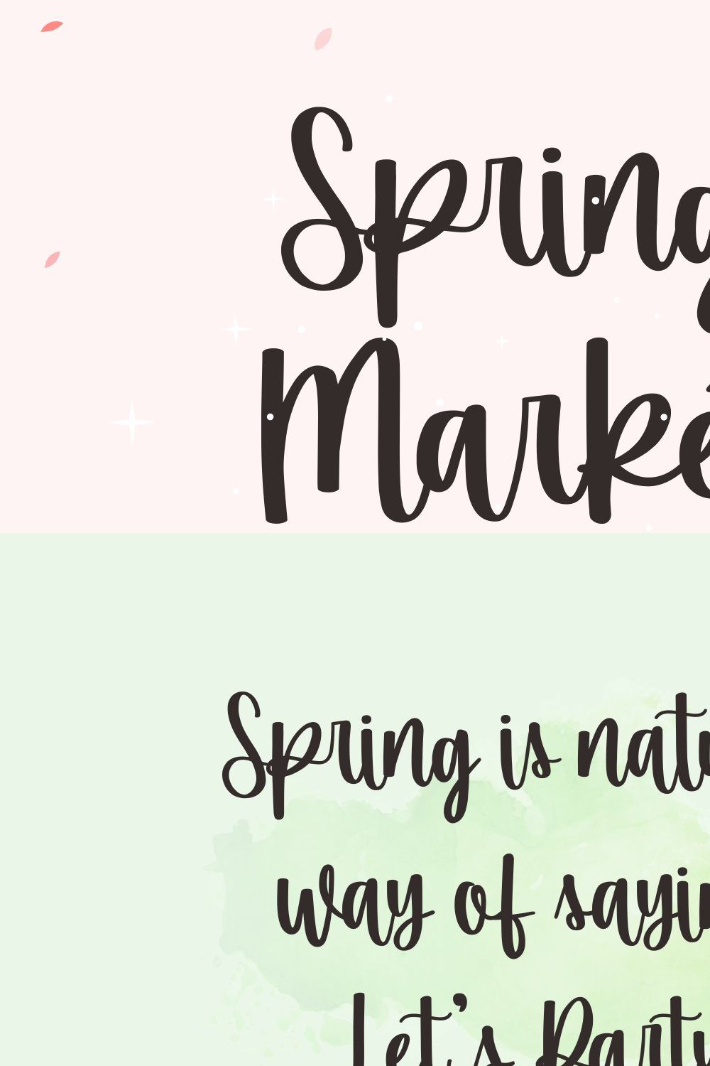 Spring Market pinterest preview image.