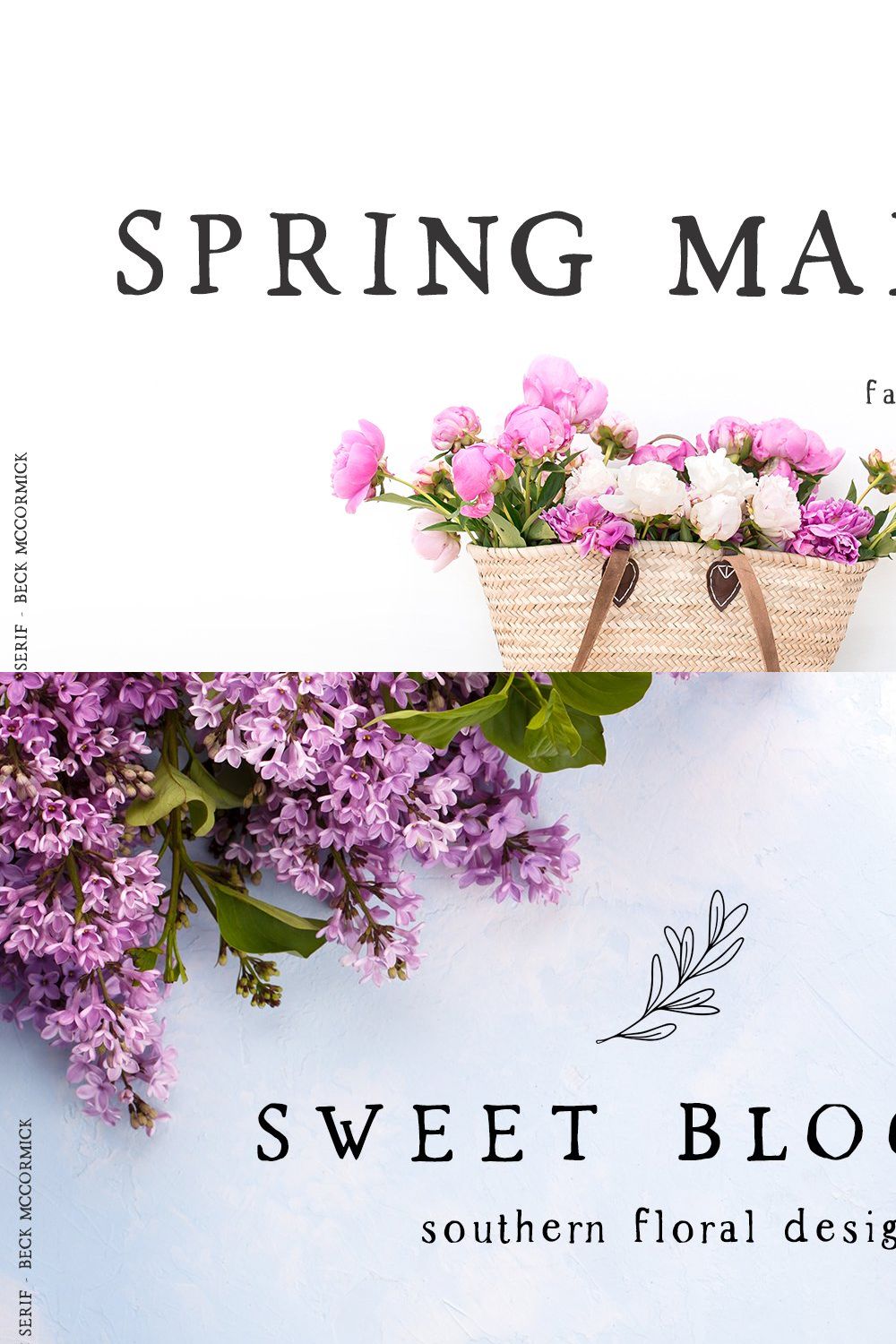 Spring Market - Rustic Font pinterest preview image.