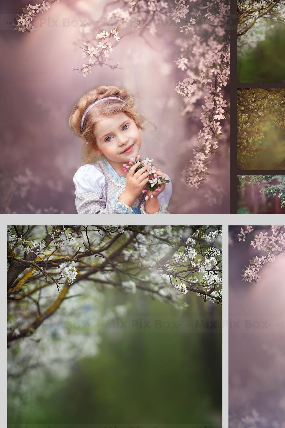 Spring Portrait Backgrounds pinterest preview image.