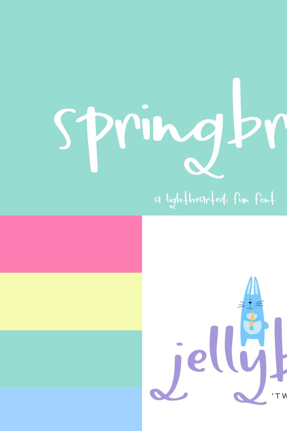 Springbreak Font pinterest preview image.