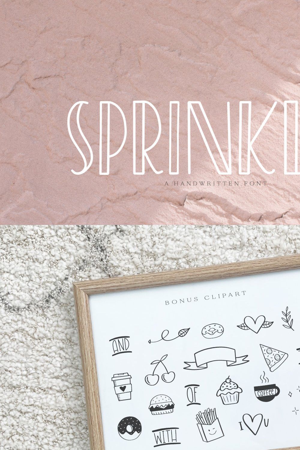 Sprinkles | A Sweet Playful Font pinterest preview image.