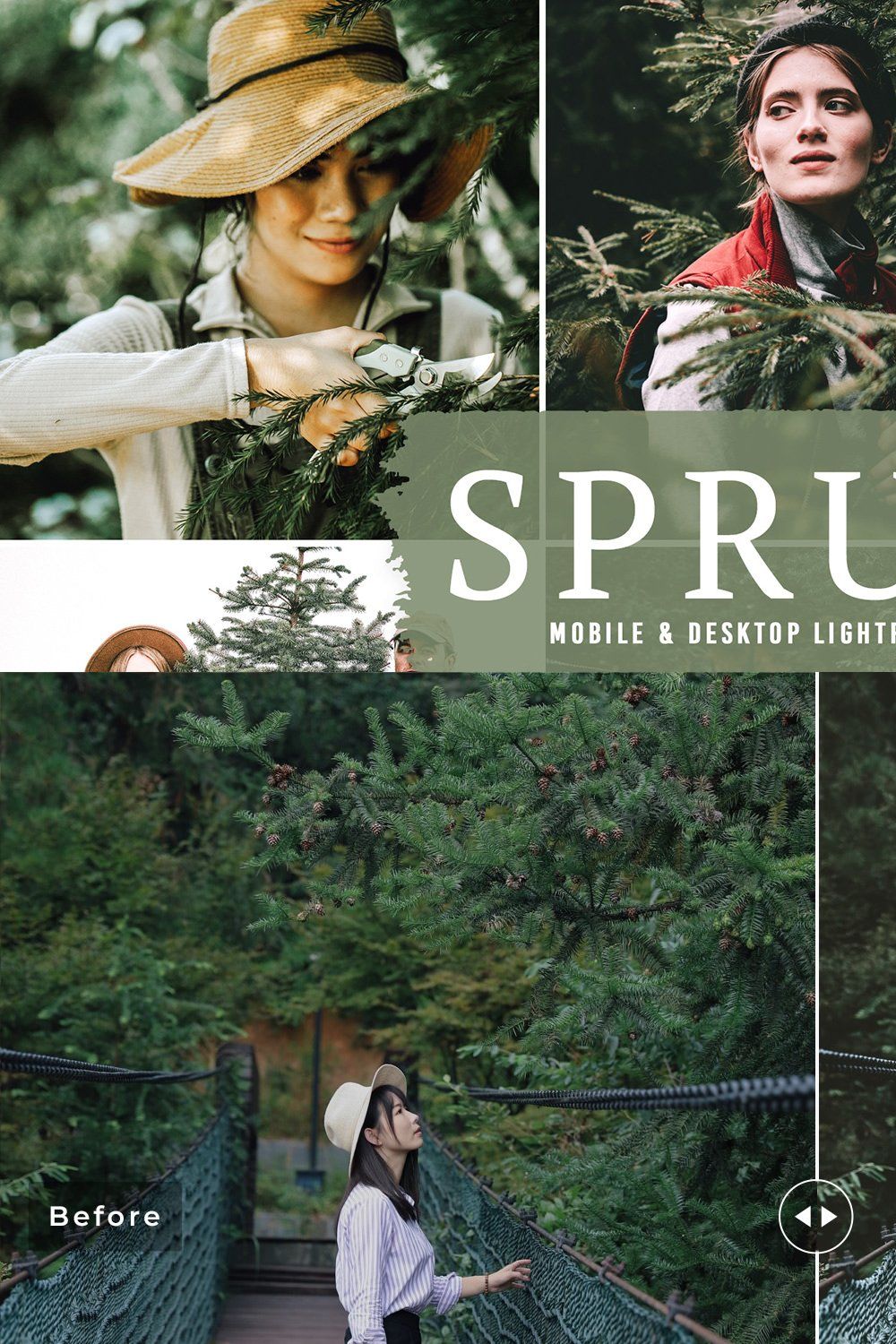 Spruce Pro Lightroom Presets pinterest preview image.