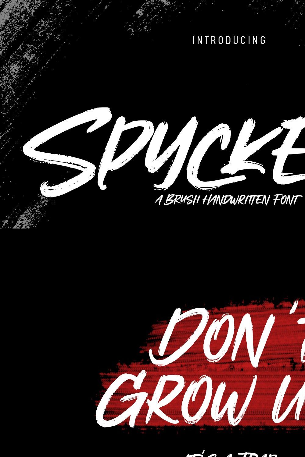 Spyckers Handwritten Brush Font pinterest preview image.