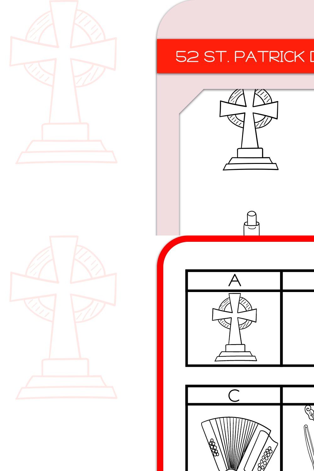 St. Patrick Doodles - Dingbats Font pinterest preview image.