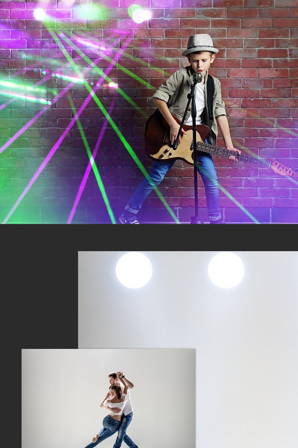 Stage Lights Overlays pinterest preview image.