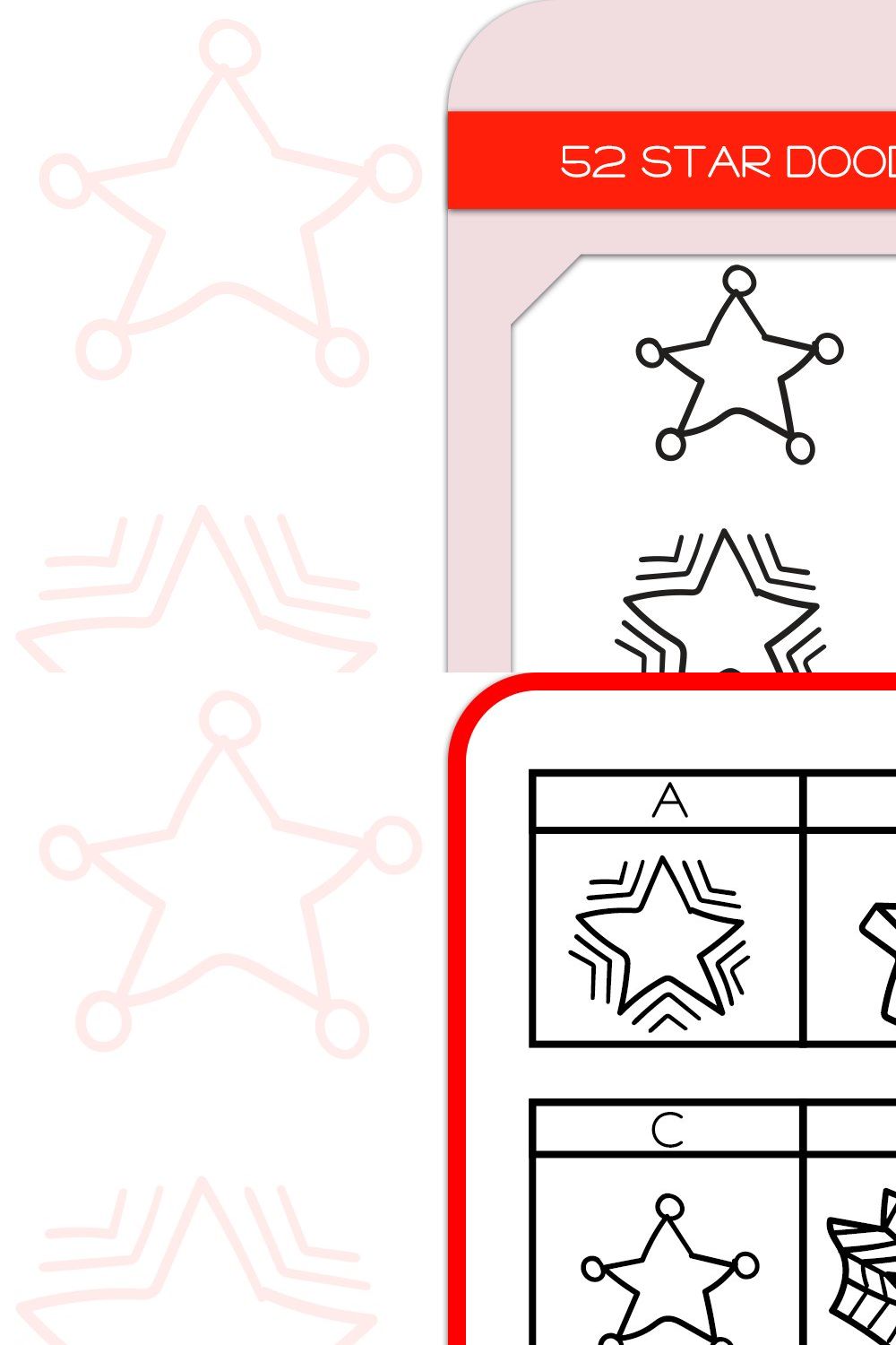 Star Doodles - Dingbats Font pinterest preview image.