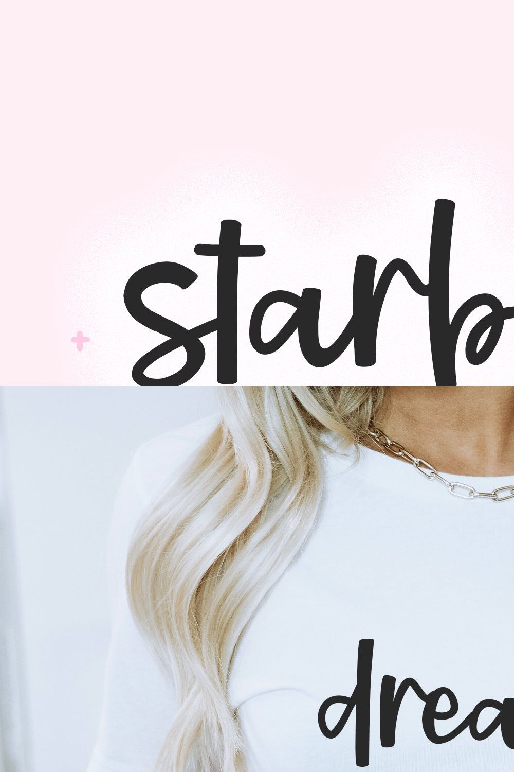 Starburst - A Bold Script Font pinterest preview image.