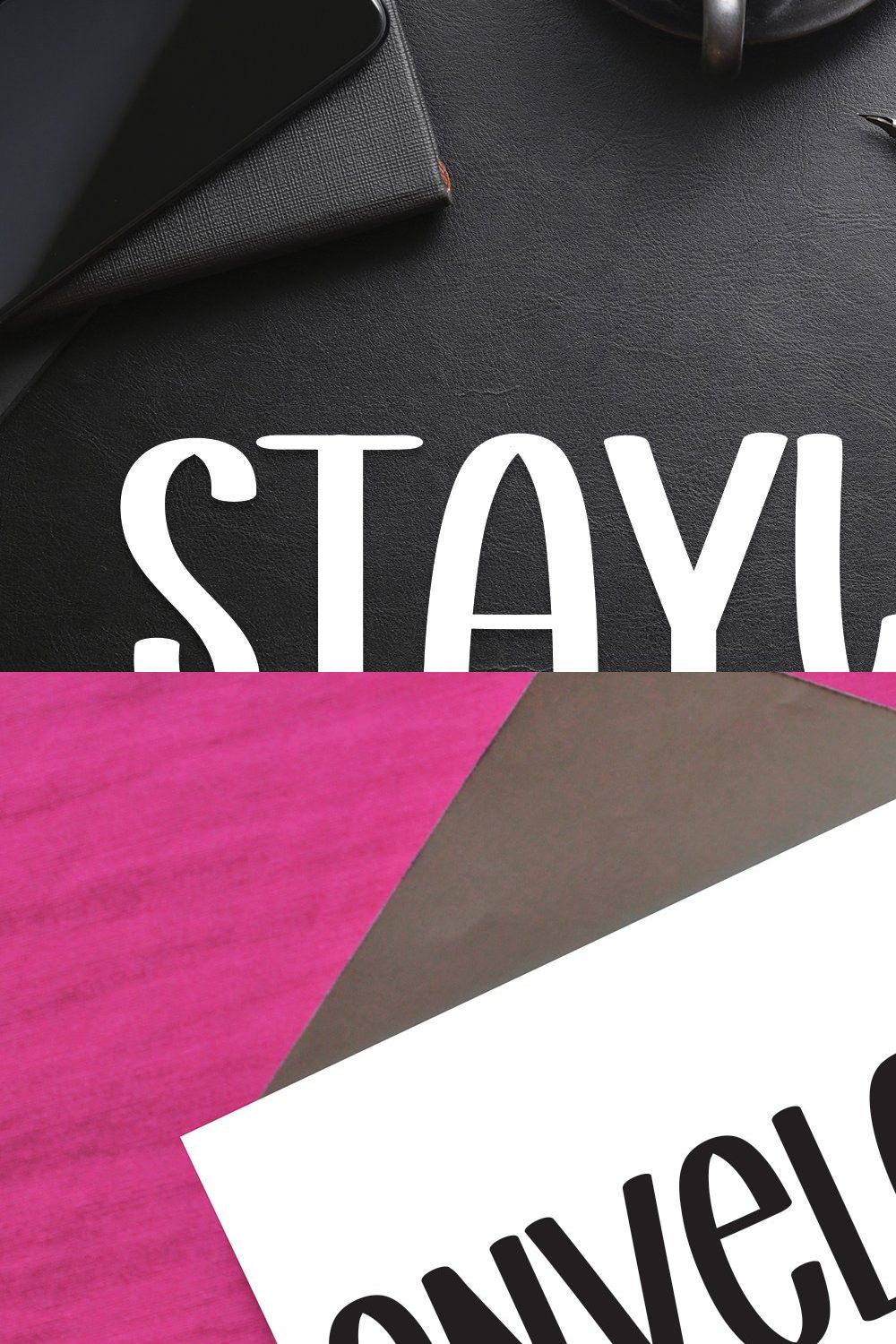 Staywork | Script Font pinterest preview image.