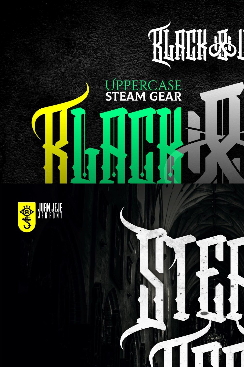 Steam Gear (Duo Font) SS pinterest preview image.