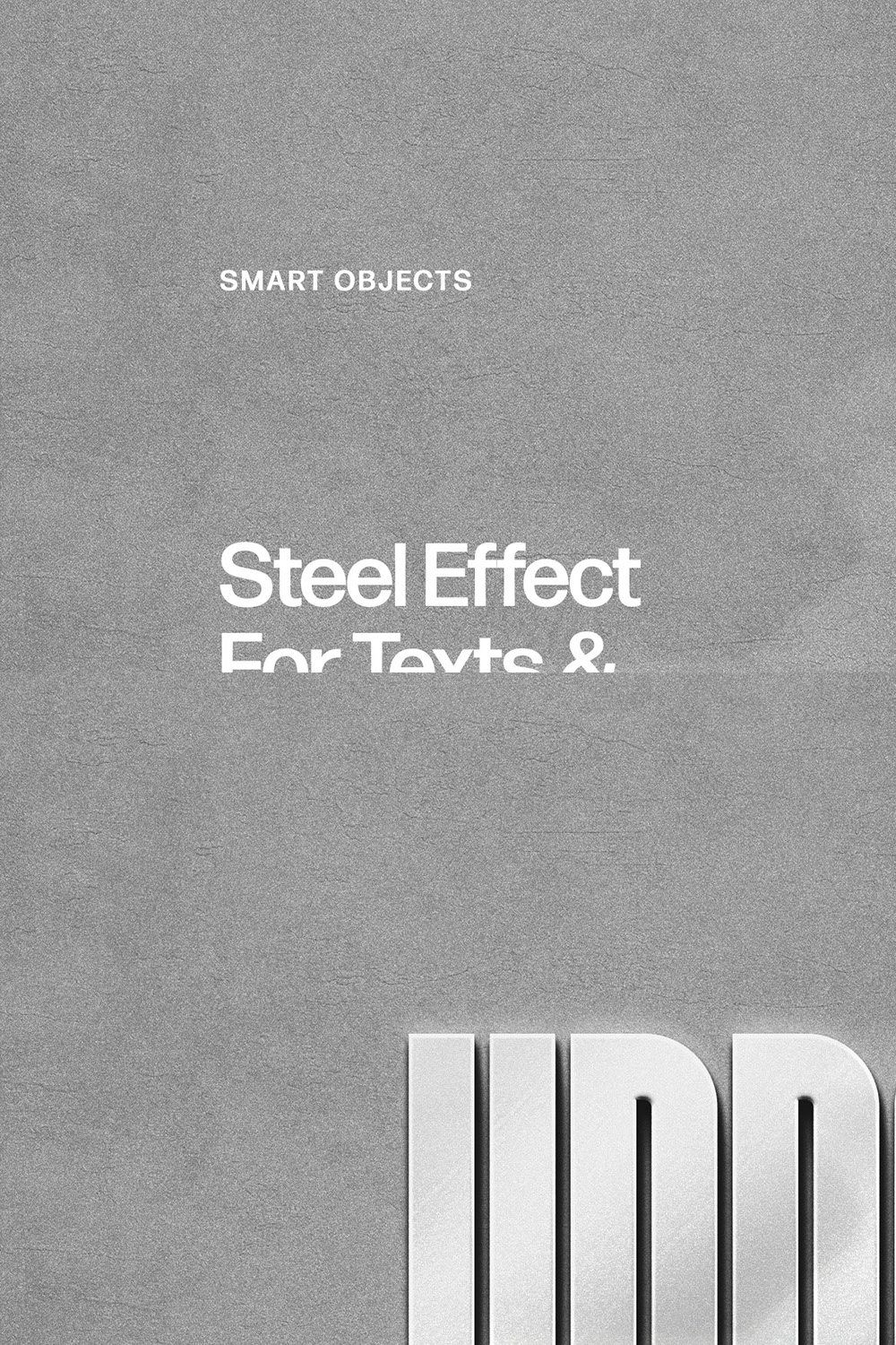 Steel Effect for Texts & Logotypes pinterest preview image.