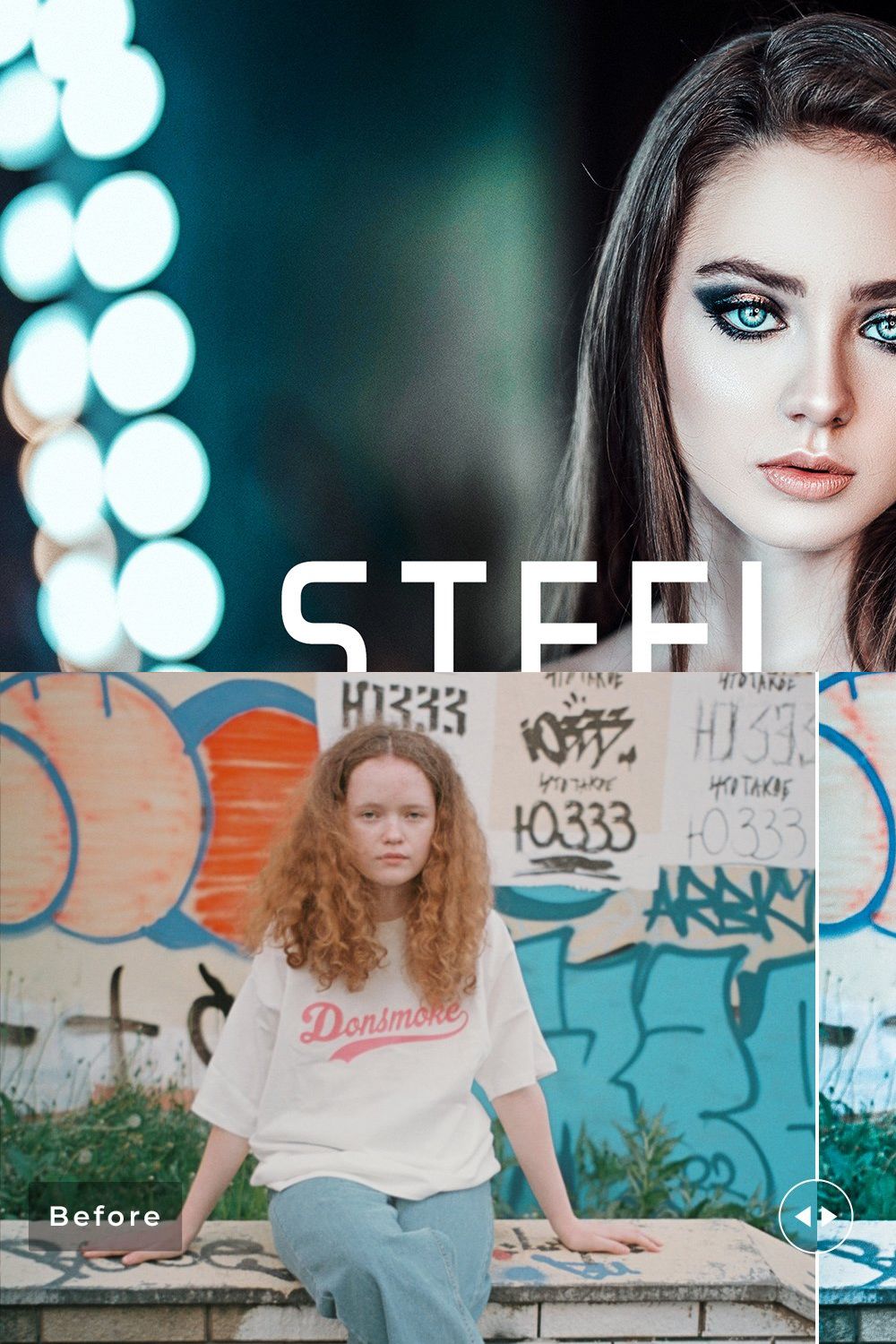 Steel Teal Pro Lightroom Presets pinterest preview image.