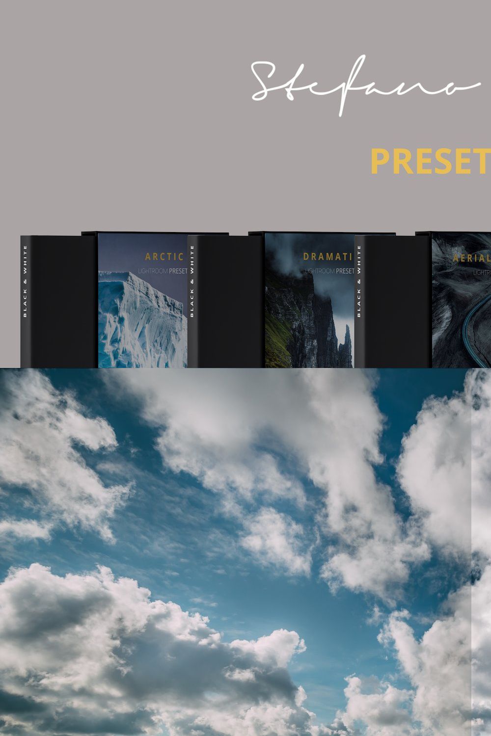 Stefano Riggio Pro Lightroom Bundle pinterest preview image.