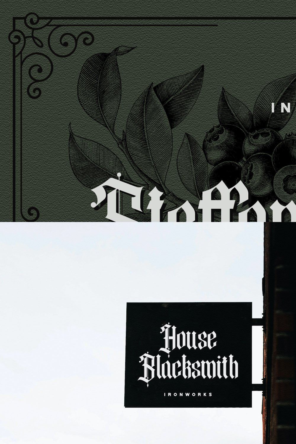 Steffany Wolfeng - Blackletter Font pinterest preview image.