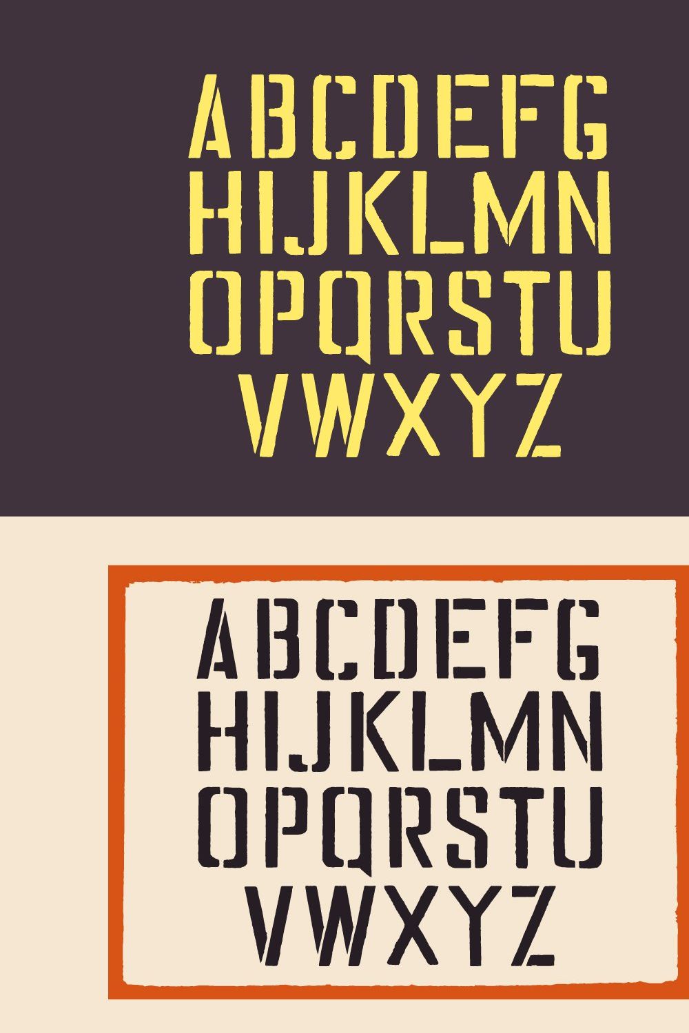 Stencil english alphabet (!vector!) pinterest preview image.