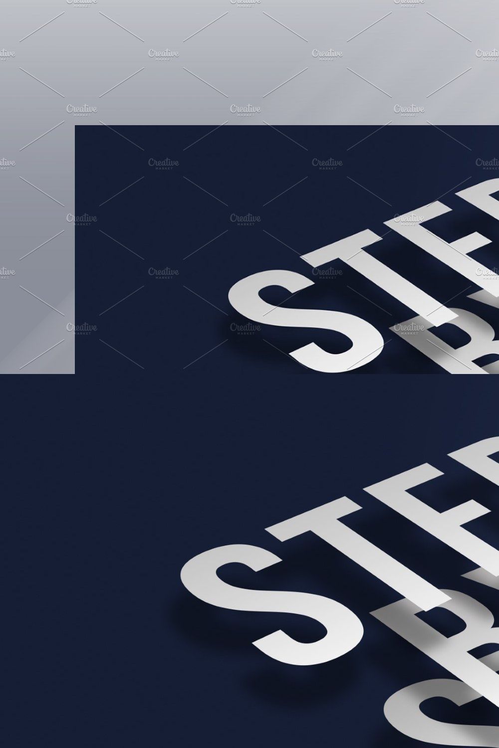 Step by Step Text Effect Design pinterest preview image.
