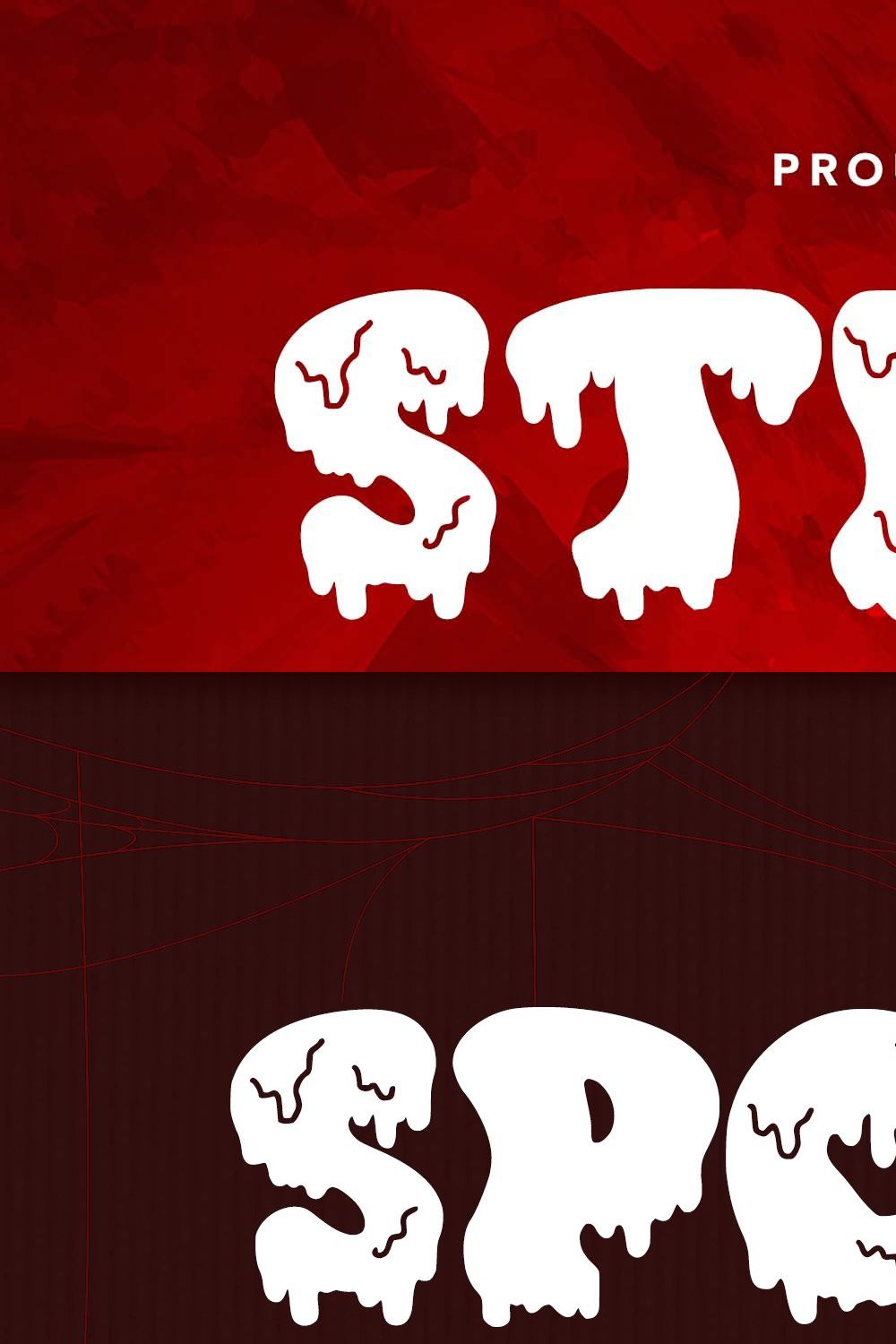 Sticky Blood - Halloween Font pinterest preview image.