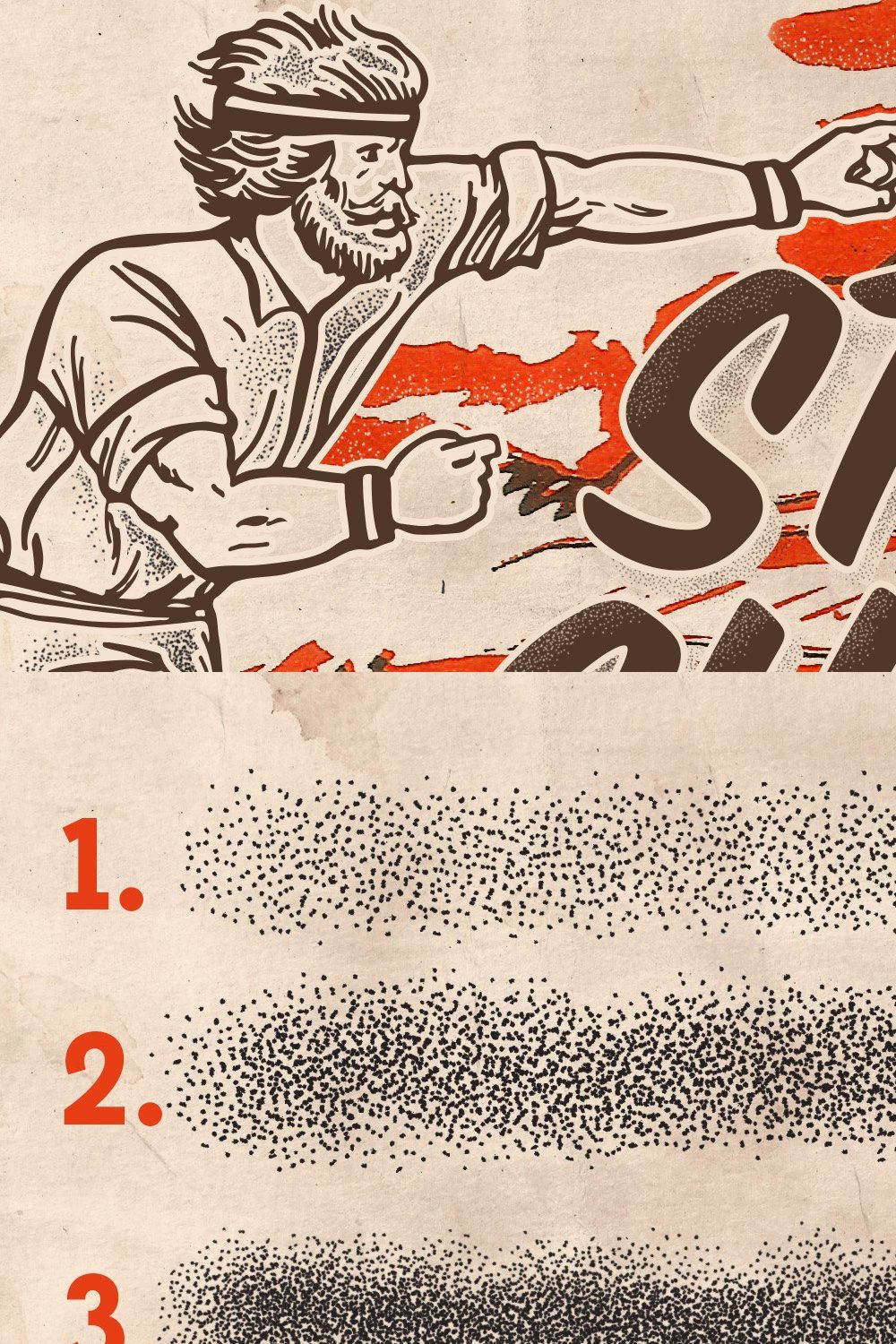 Stipple Shading Brushes for PS & AI pinterest preview image.