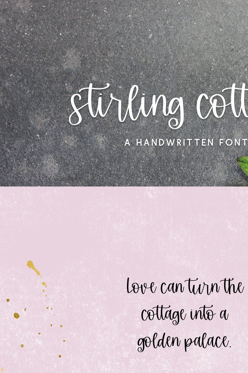 Stirling Cottage Script pinterest preview image.