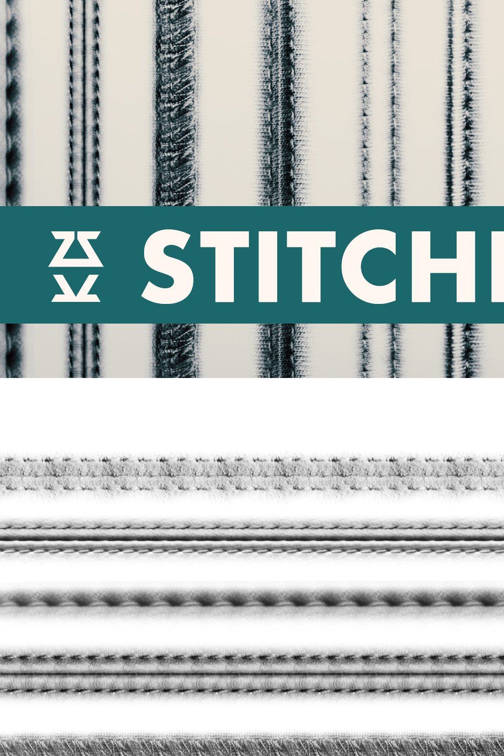 Stitches Brush Set pinterest preview image.