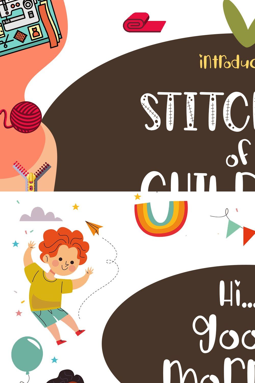 Stitching of Children pinterest preview image.