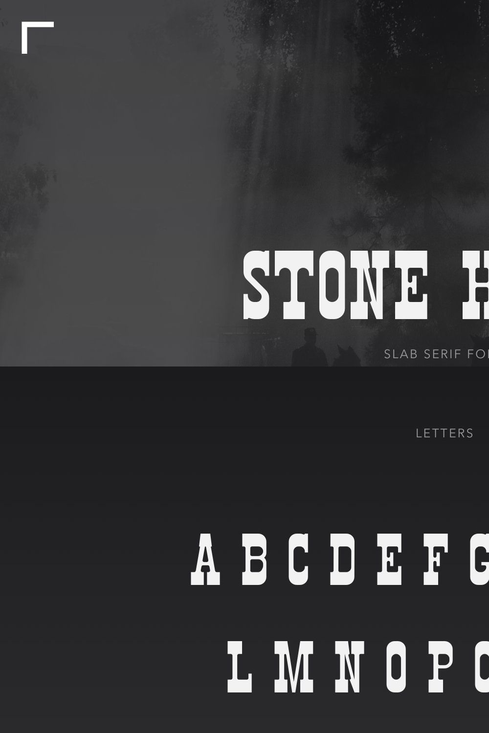 STONE HORSE - Vintage SlabSerif Font pinterest preview image.