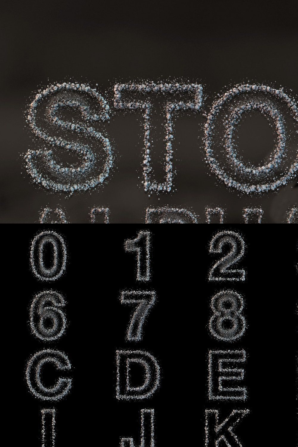 Stone Opentype SVG Color Font & PNGs pinterest preview image.