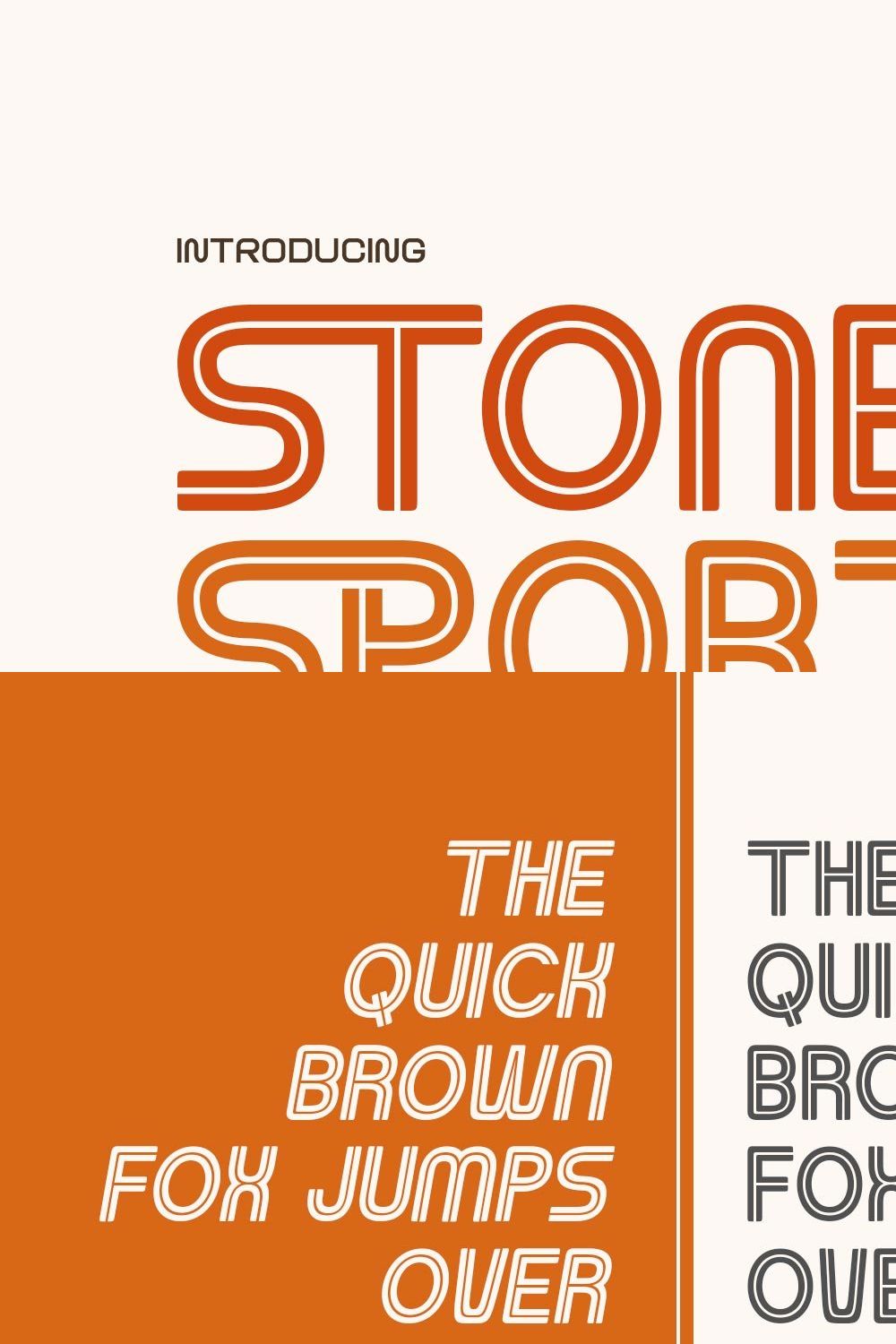 Stoner Sport Typeface pinterest preview image.