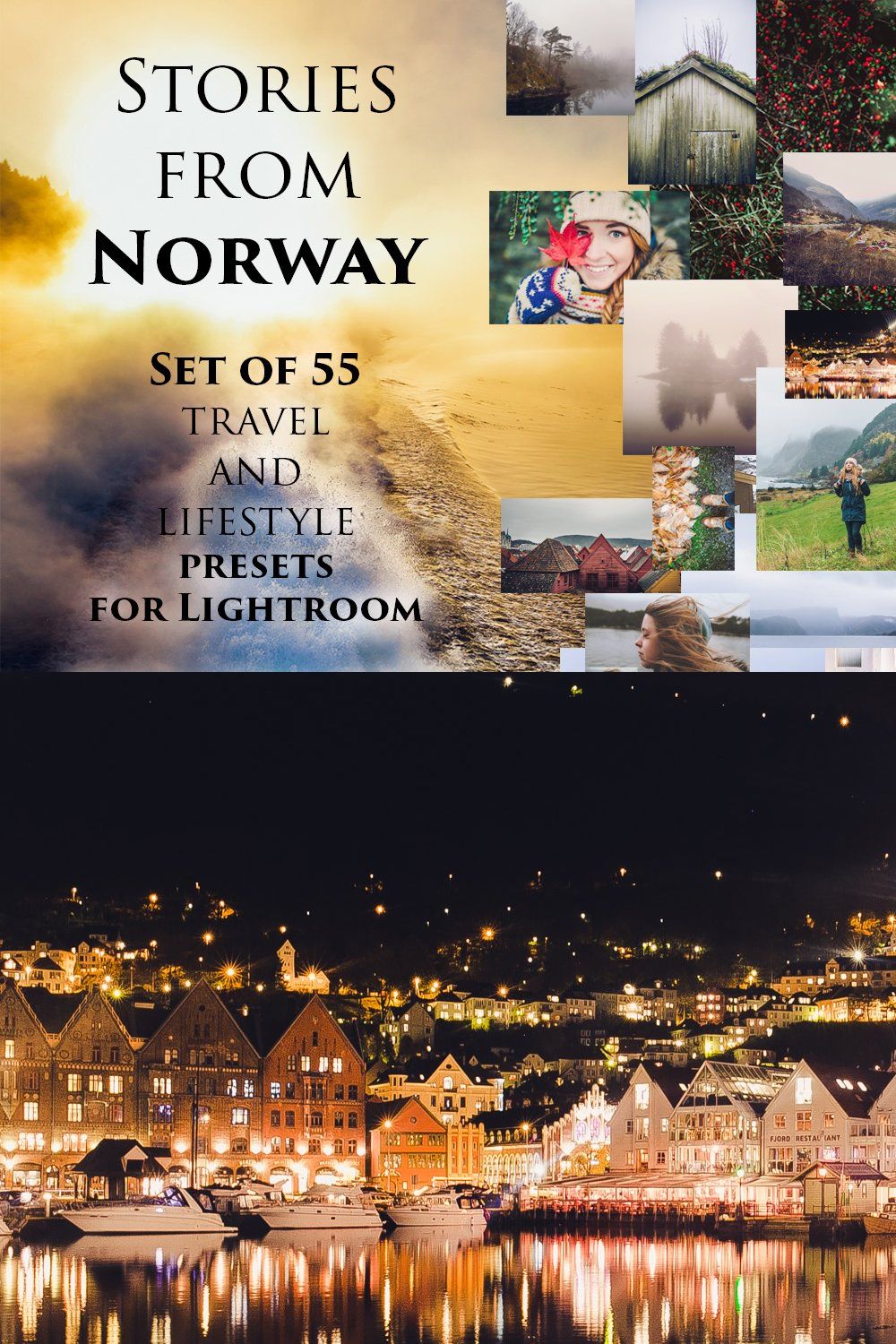 Stories from Norway-55 presets! pinterest preview image.