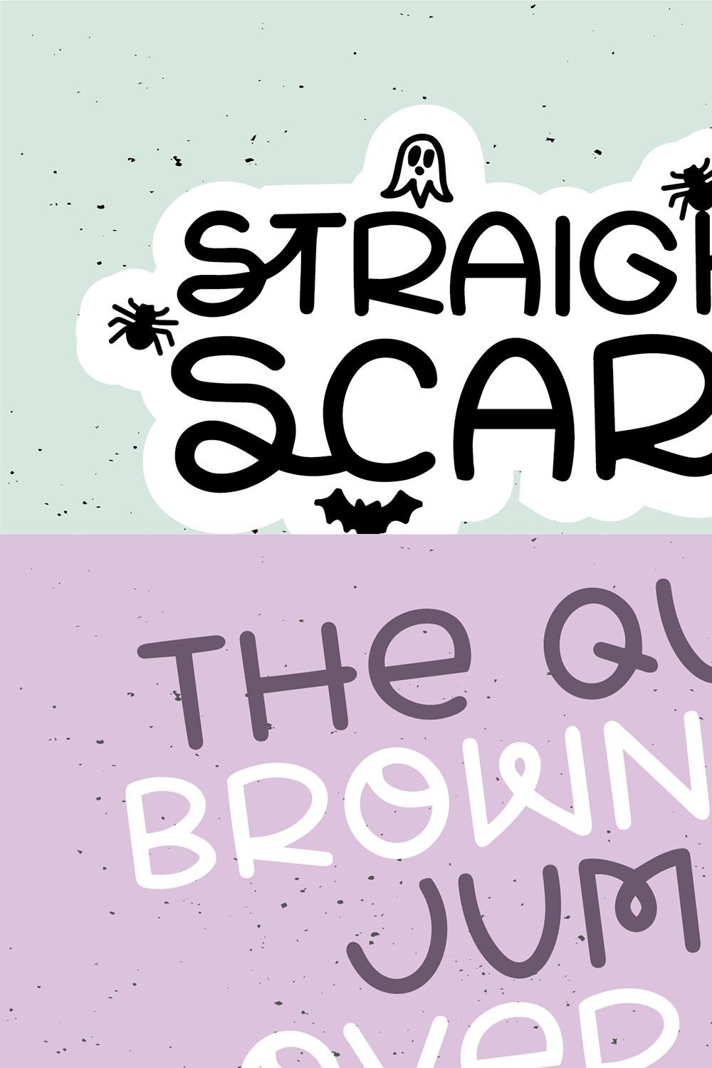 STRAIGHT SCARY Halloween Font pinterest preview image.