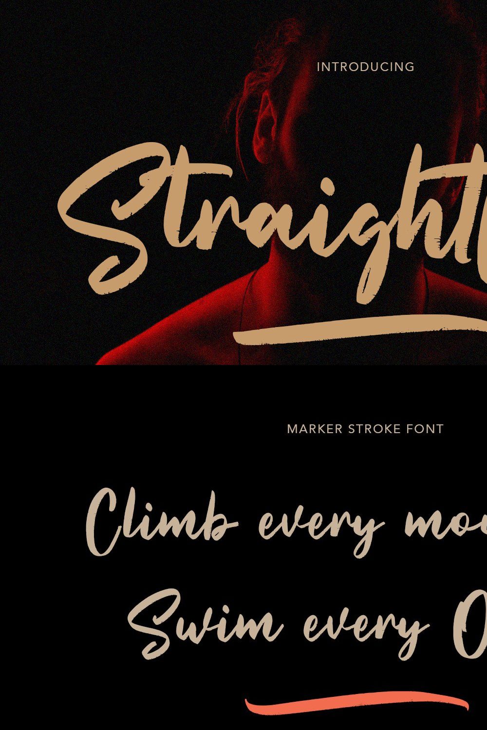 Straightfast Marker Script Font pinterest preview image.