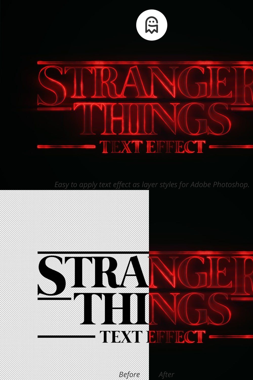 Stranger Things Text Effect pinterest preview image.