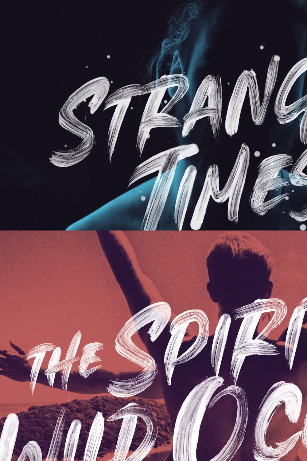 Stranger Times - OpenType SVG Font pinterest preview image.