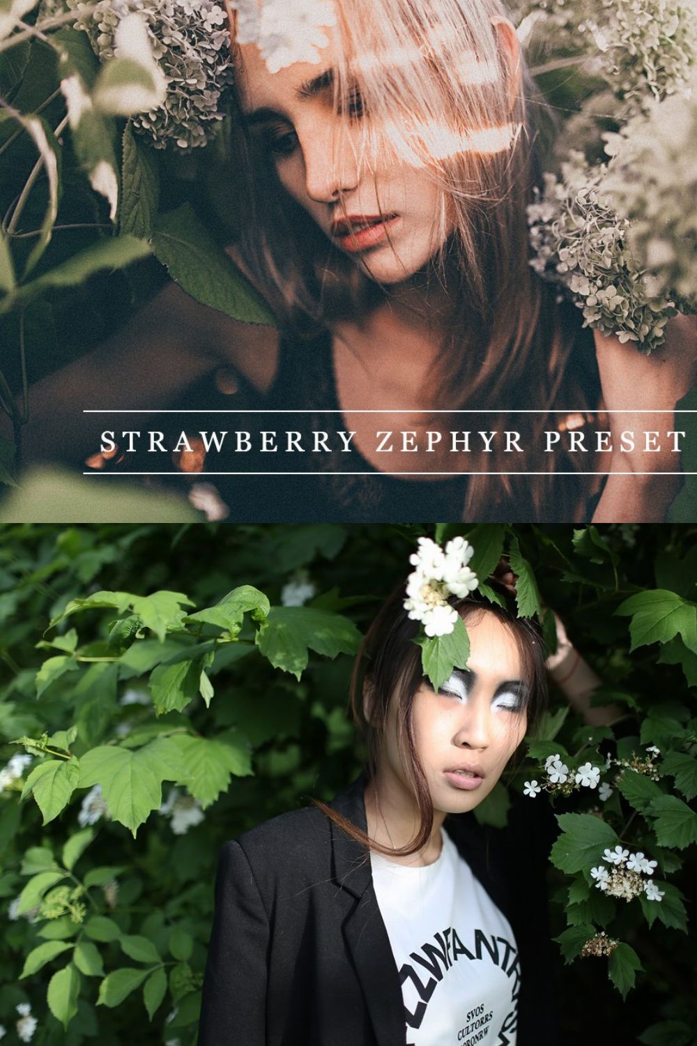 Strawberry zephyr - Lightroom preset pinterest preview image.