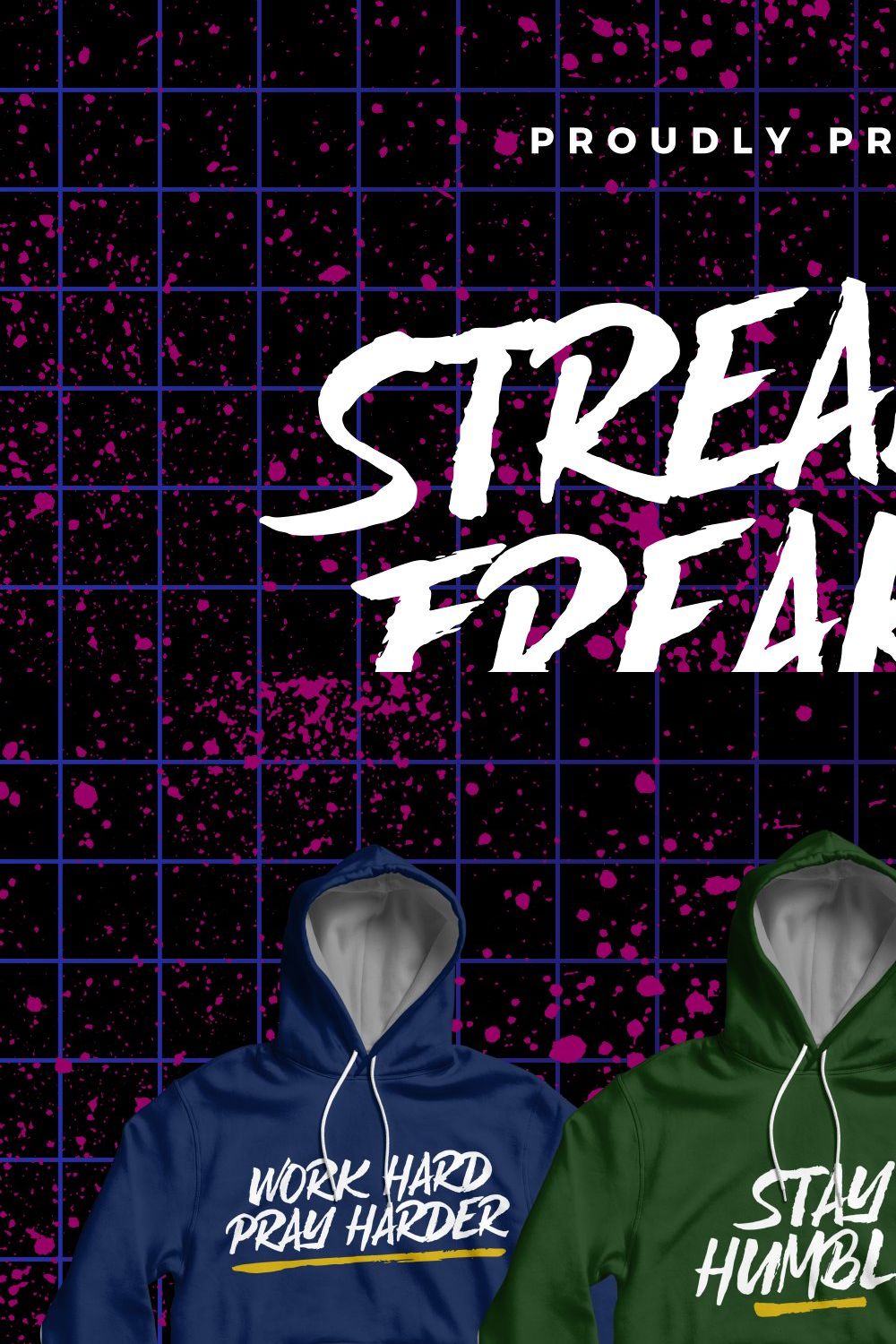 Streaker Freaker - Brush Font pinterest preview image.