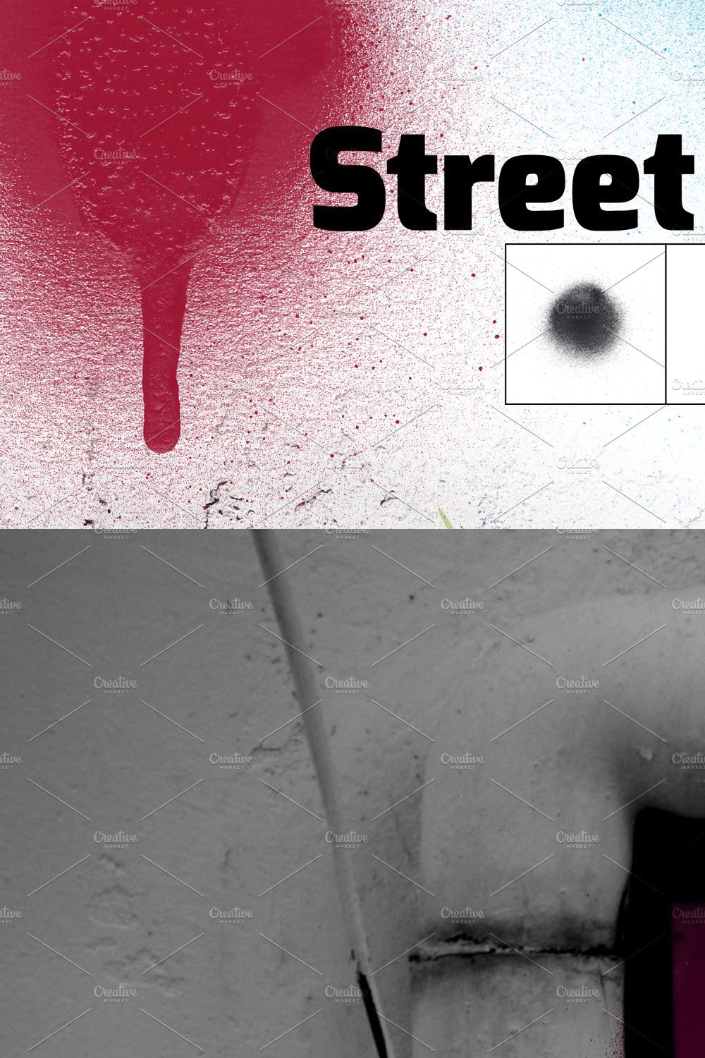 Street Art Brush Set pinterest preview image.