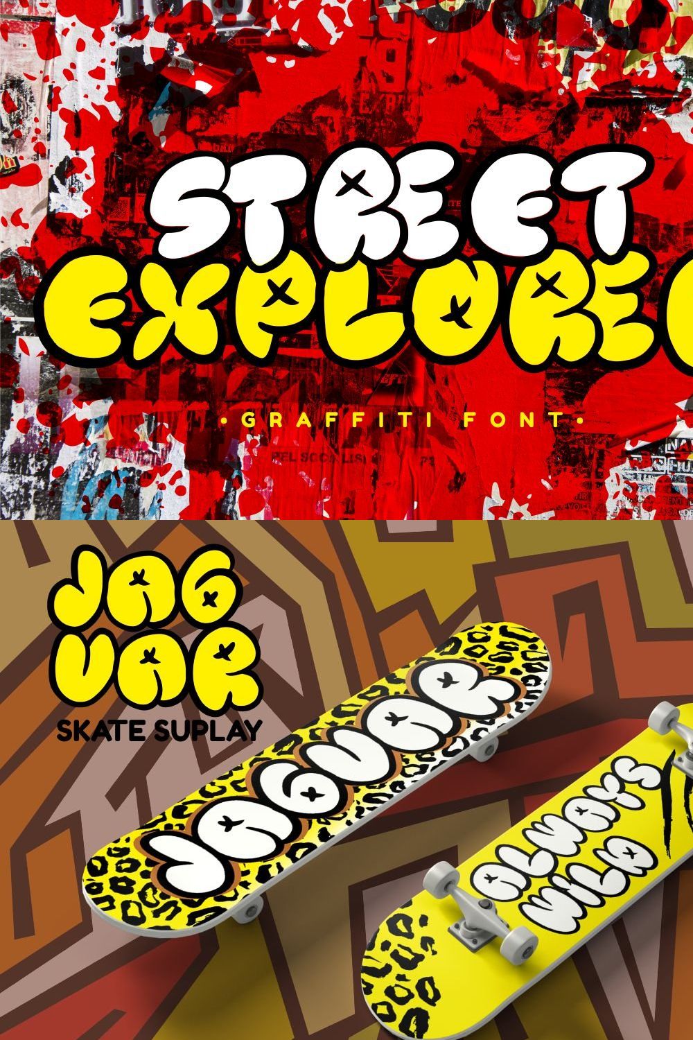 Street Explorer - Graffiti Font pinterest preview image.