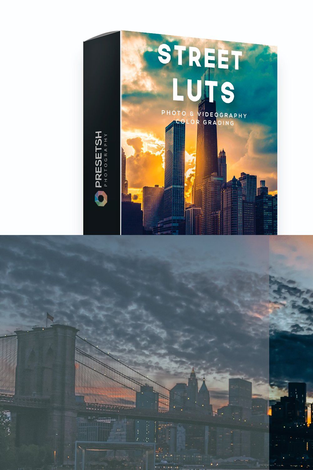 Street LUTs for Color Grading pinterest preview image.
