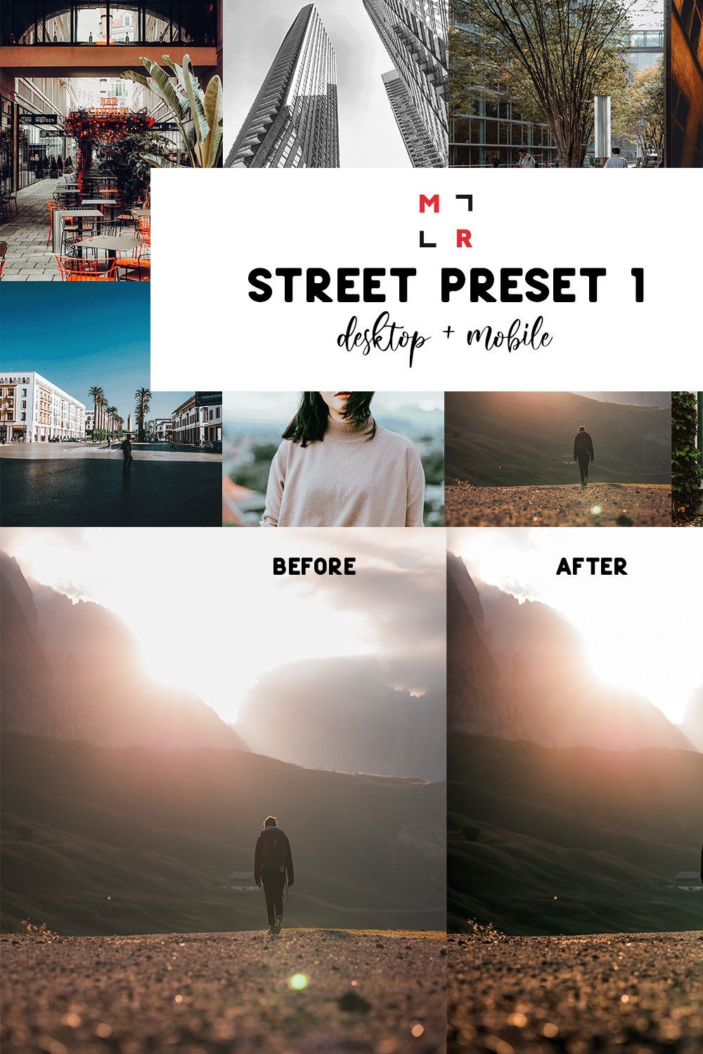 Street Preset Pack 1 pinterest preview image.