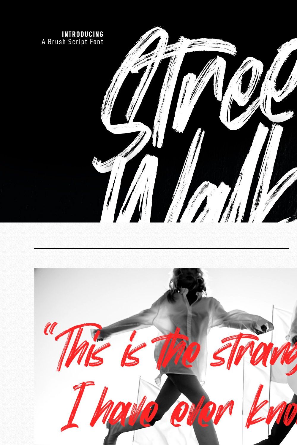 Street Walks Brush Script Font pinterest preview image.