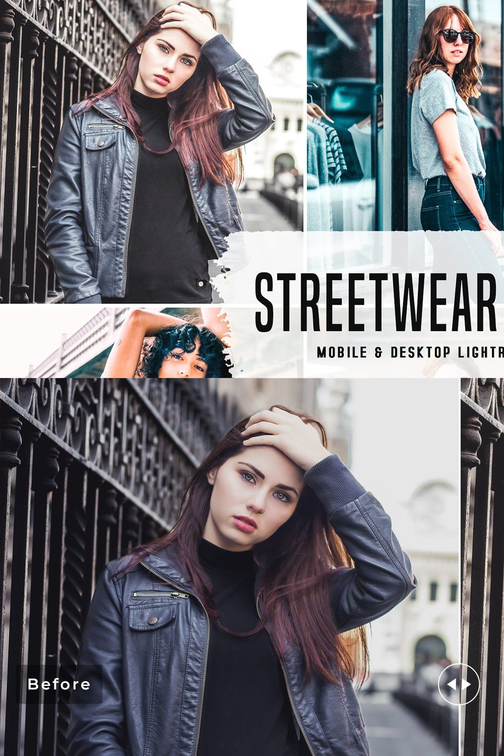 Streetwear Fashion Lightroom Presets pinterest preview image.