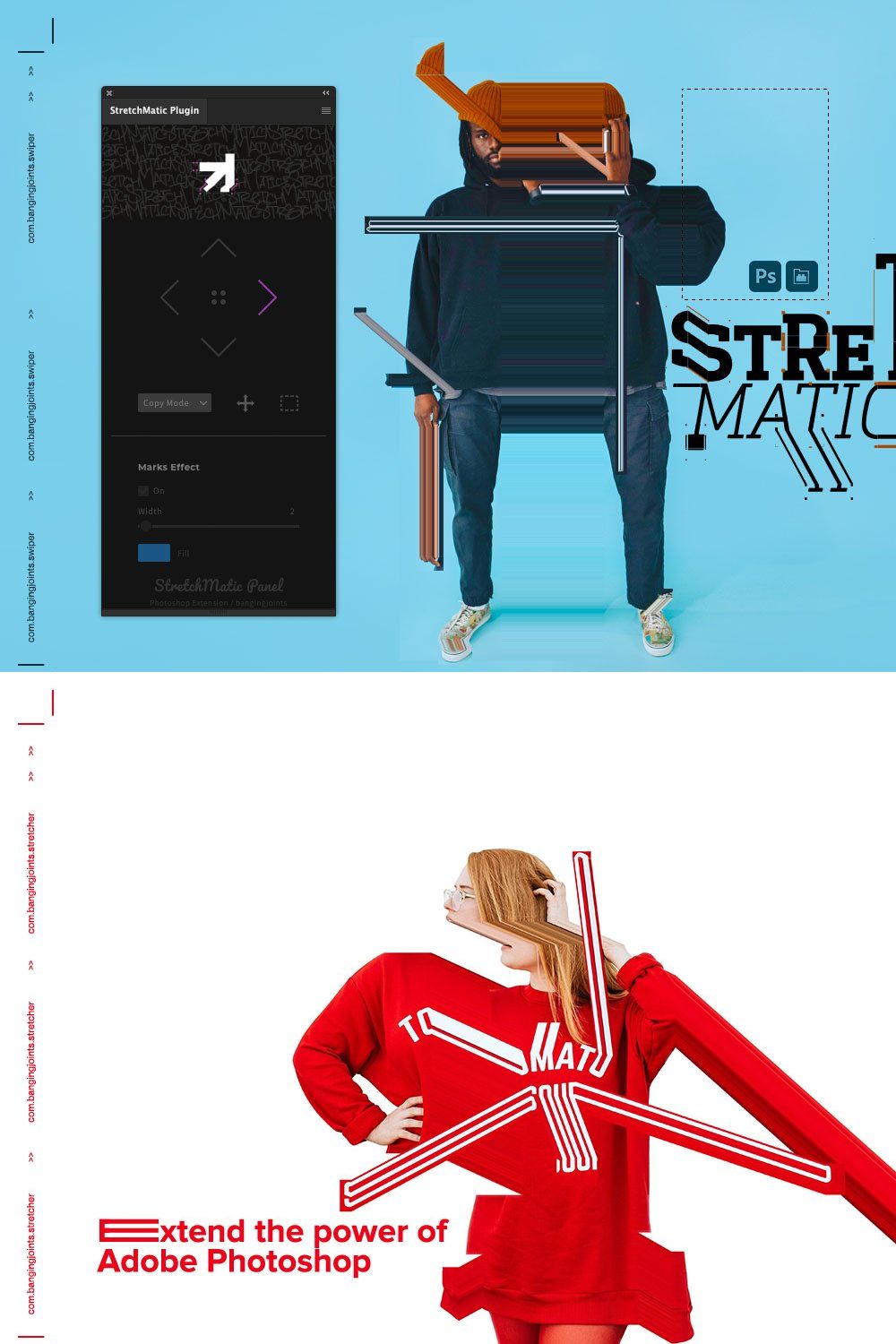 StretchMatic - Photoshop Plugin pinterest preview image.