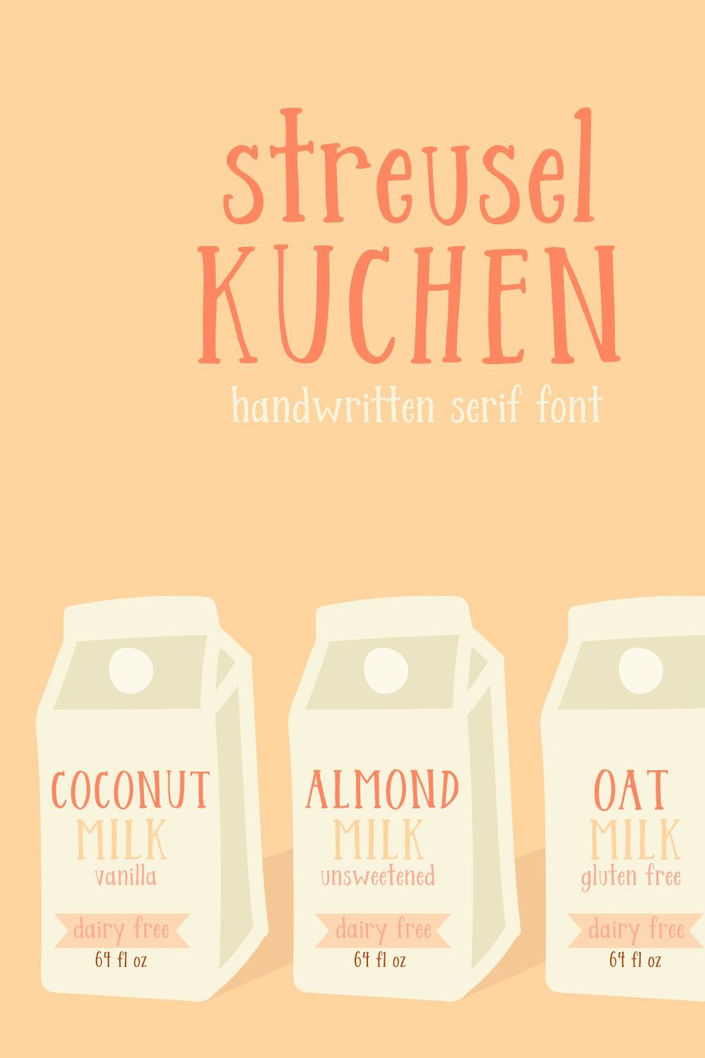 Streusel Kuchen Handwritten Serif pinterest preview image.